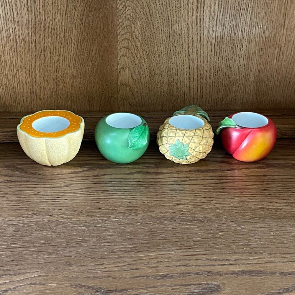 Partylite Fruit Splash Tealight Candle Holders with 9 Summer Fest Tealig…